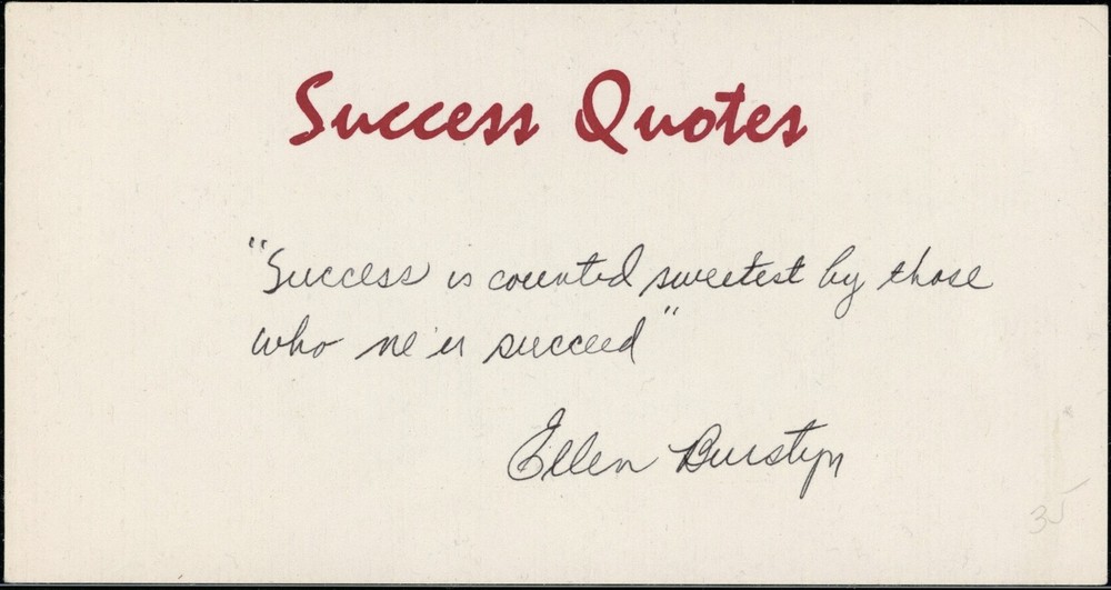 Ellen Burstyn Autograph Quotation Signed