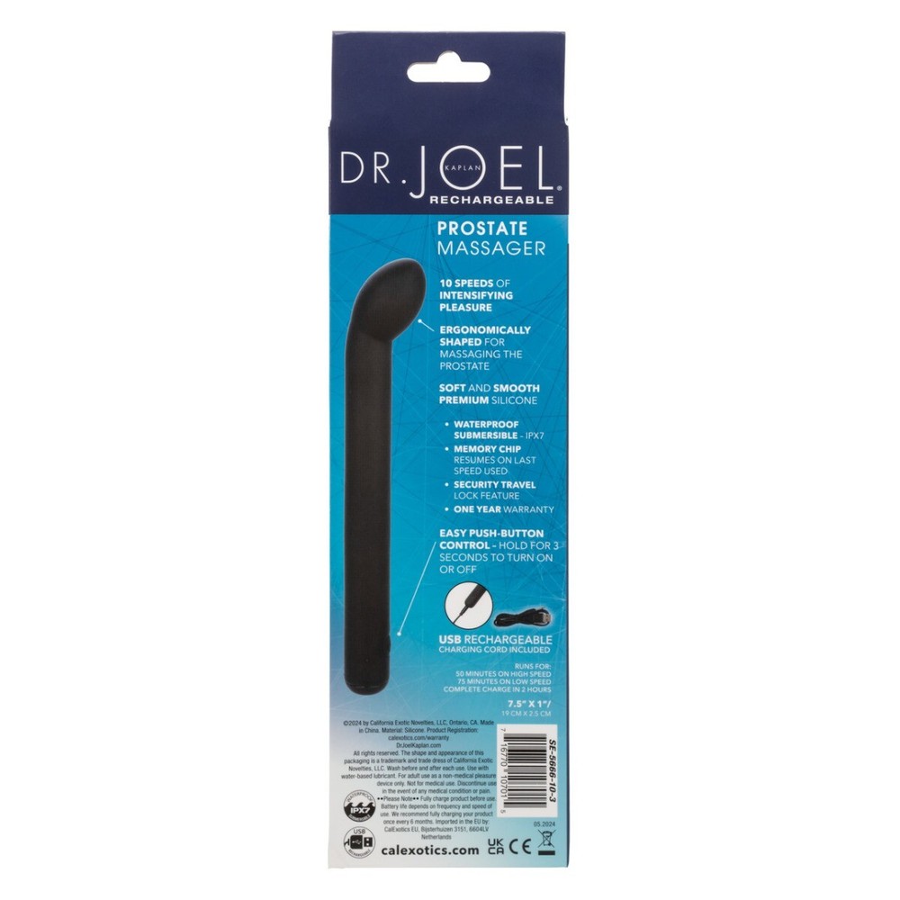 Dr Joel Kaplan Rechargeable Vibrating Prostate Massager Anal Probe Vibrator Plug