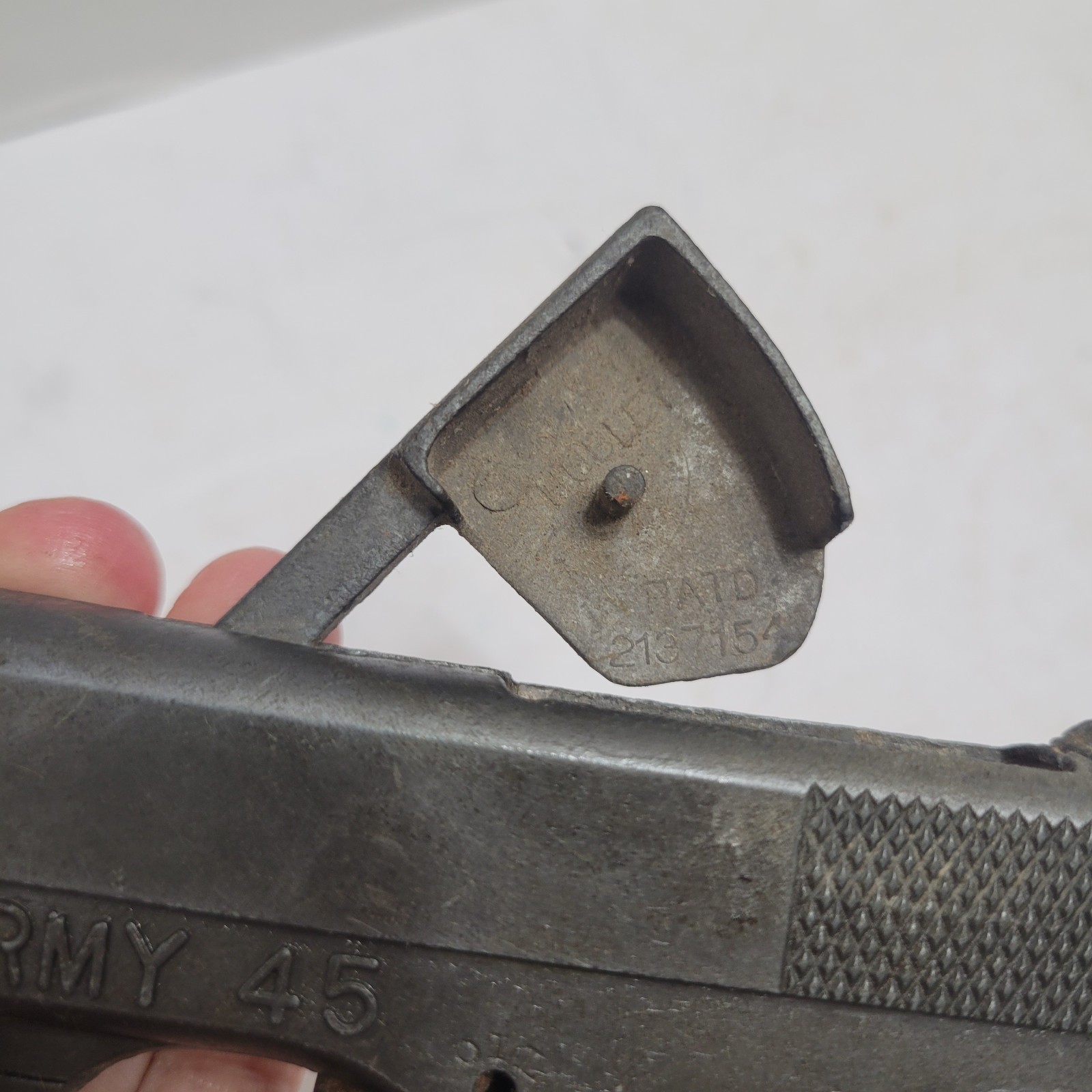 VINTAGE HUBLEY ARMY 45 CAP GUN - COLT 1911
