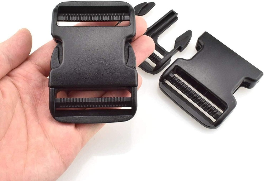Quick Release 2-Inch Plastic Buckles with Tri-Glide Clips for Versatile Use