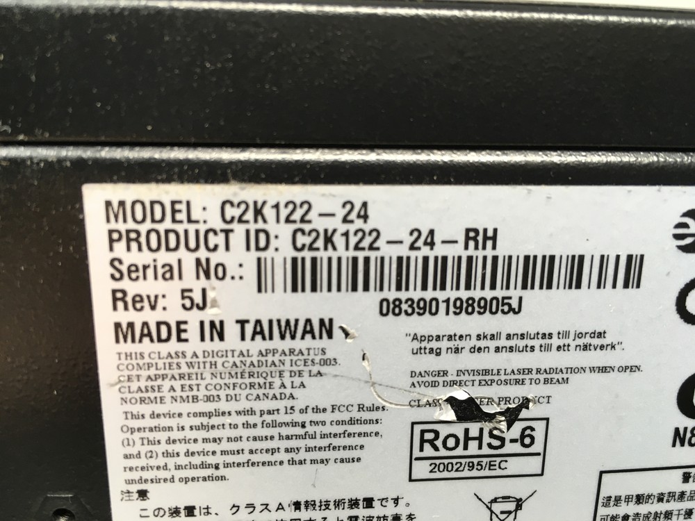 Enterasys C2K122-24 Matrix C2 Gigabit Stackable Switch 24 Ports Managed