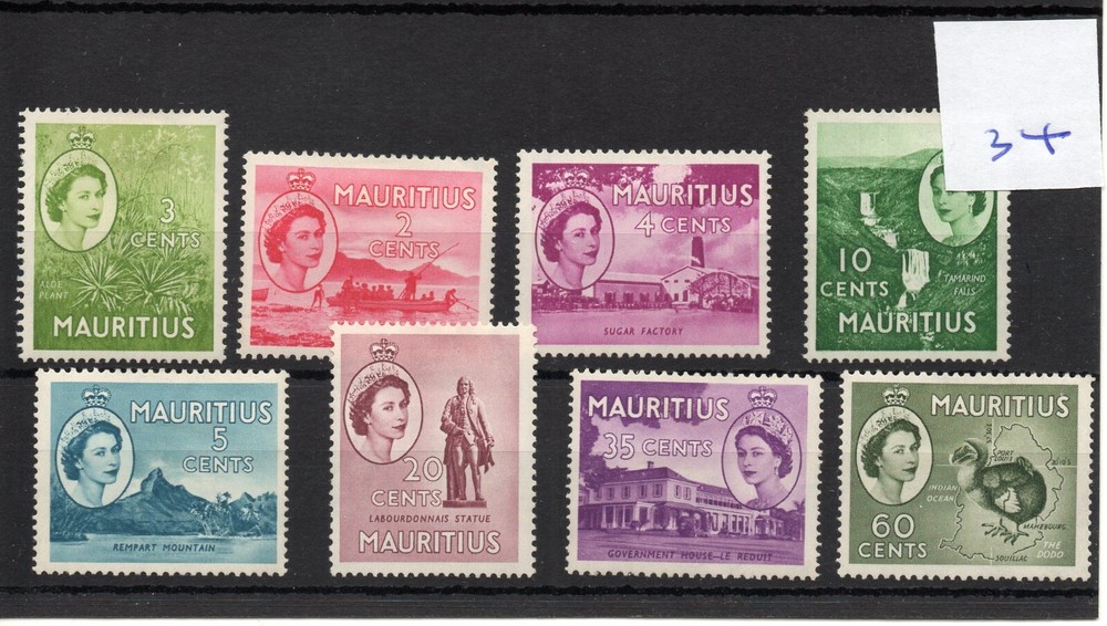 Mauritius - (34) - 1953 - Definitive selection  - mint  - SG Cat £11