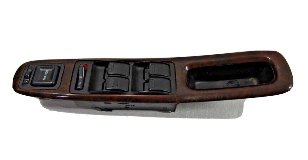 1998-2002 Accord front driver master window mirror control switch woodgrain