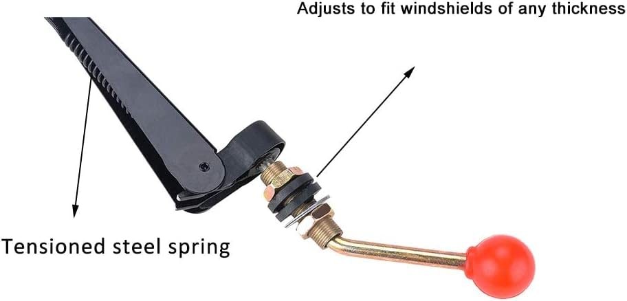 Upgraded Universal UTV Windshield Wiper Kit, Index Any Position 15.7" Style-1