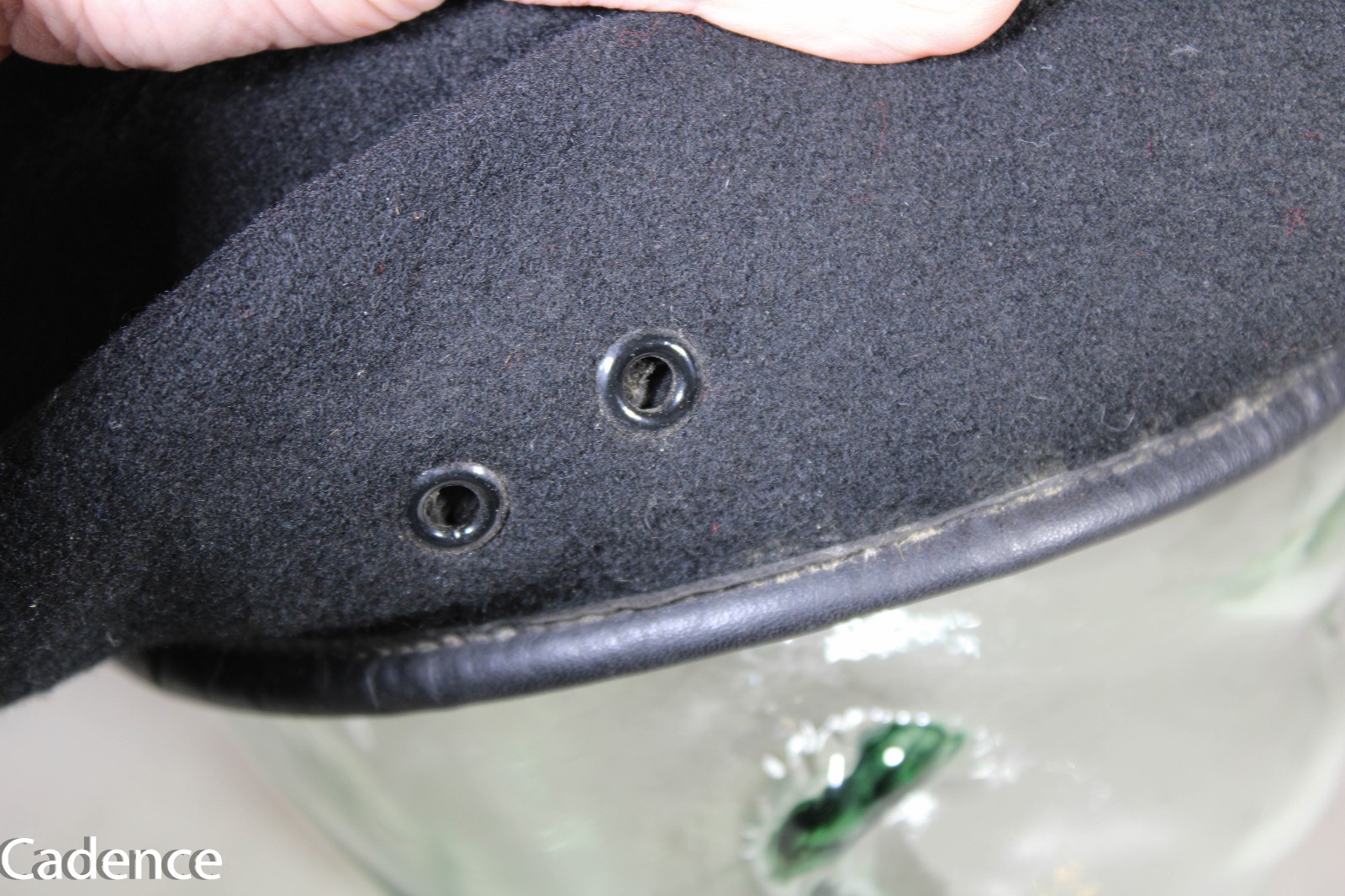 US Vietnam Black Ranger Beret Canadian Made Dated 1952 Huge 7 1/2 Worn S931