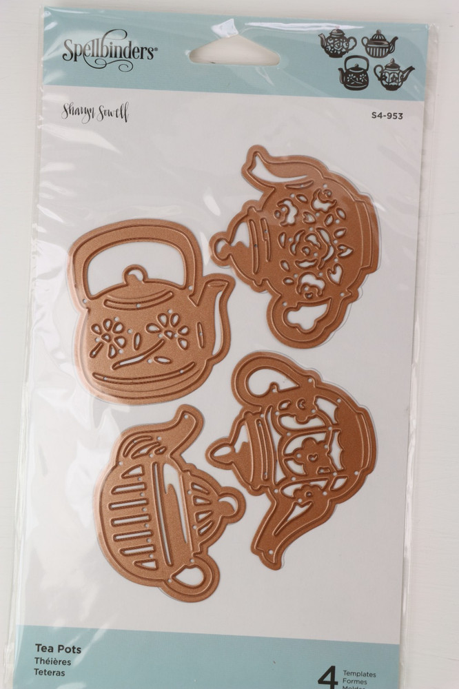 Spellbinders Tea Pots Die Set S4-953 NEW