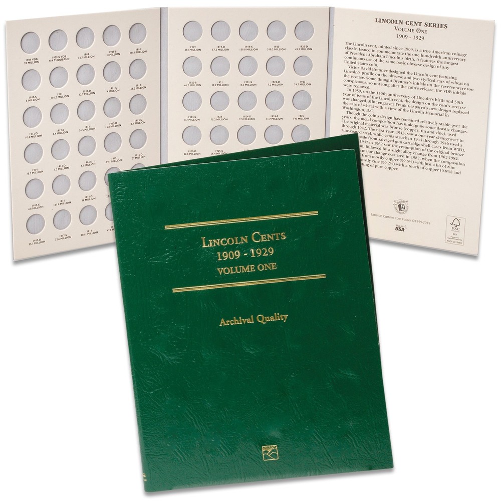 1909-1929 Lincoln Cent Folder, Volume 1