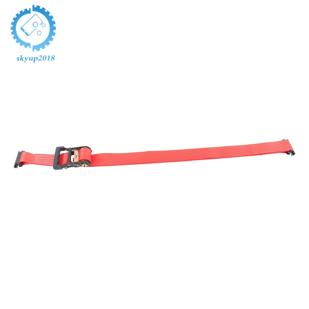 For ATV Trailer UTV Red E Track Wheel Chock Set&8' Red Ratchet Straps Polyester