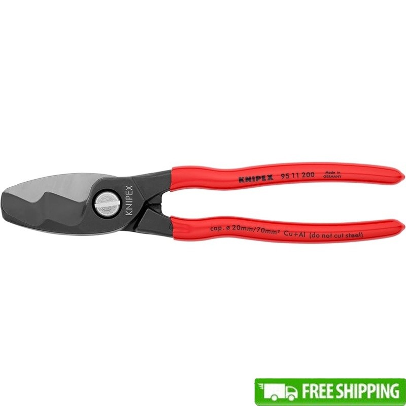Cable Shears 8in Ergonomic Twin Cutting Edge Durable Tool Professionals New