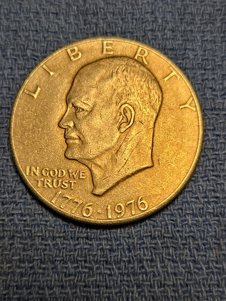 Two Bicentennial Eisenhower $1. D, No Mint Mark.