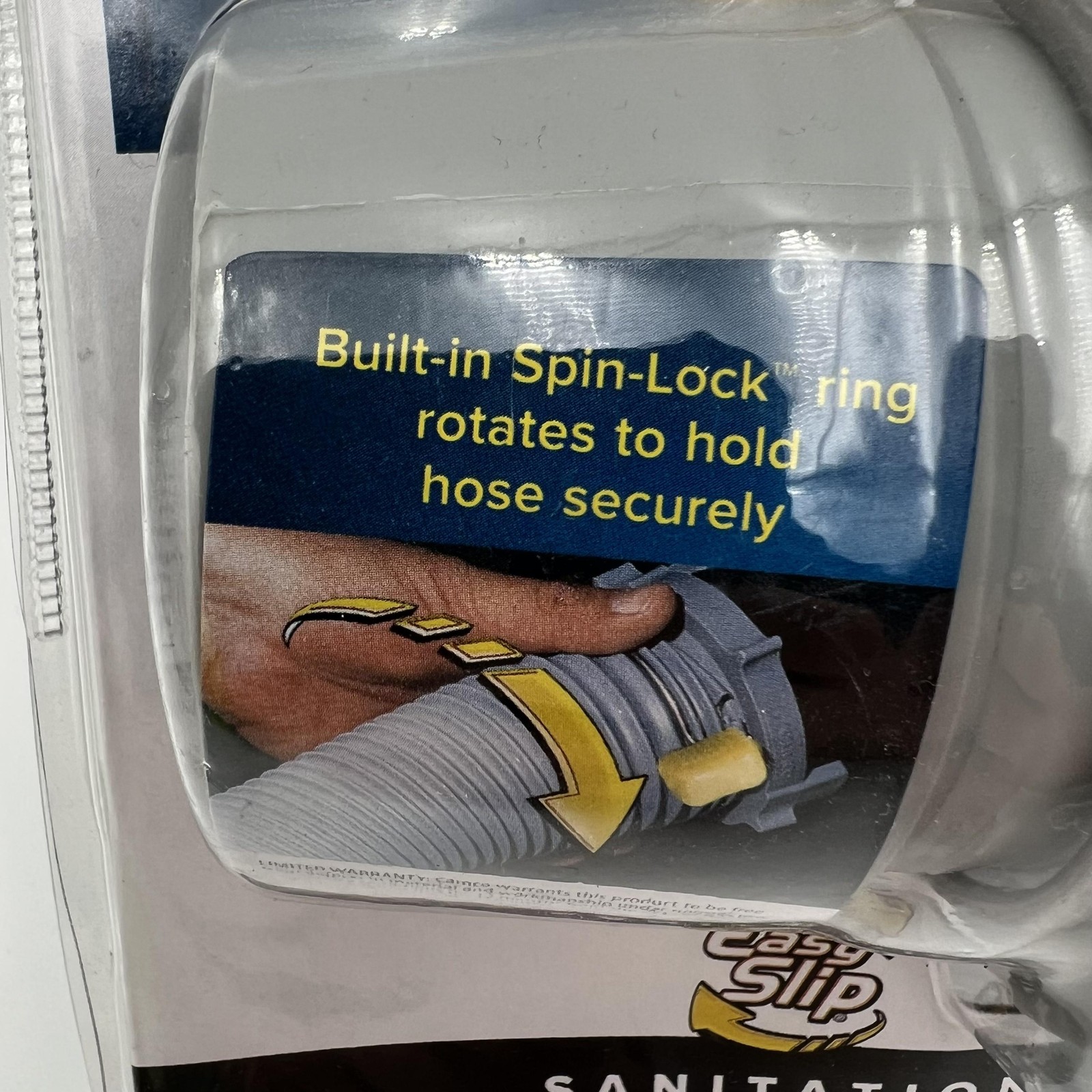 RV Bayonet Sewer Hose Adapter Spin-Lock Easy Slip No Clamp Seal Camco New