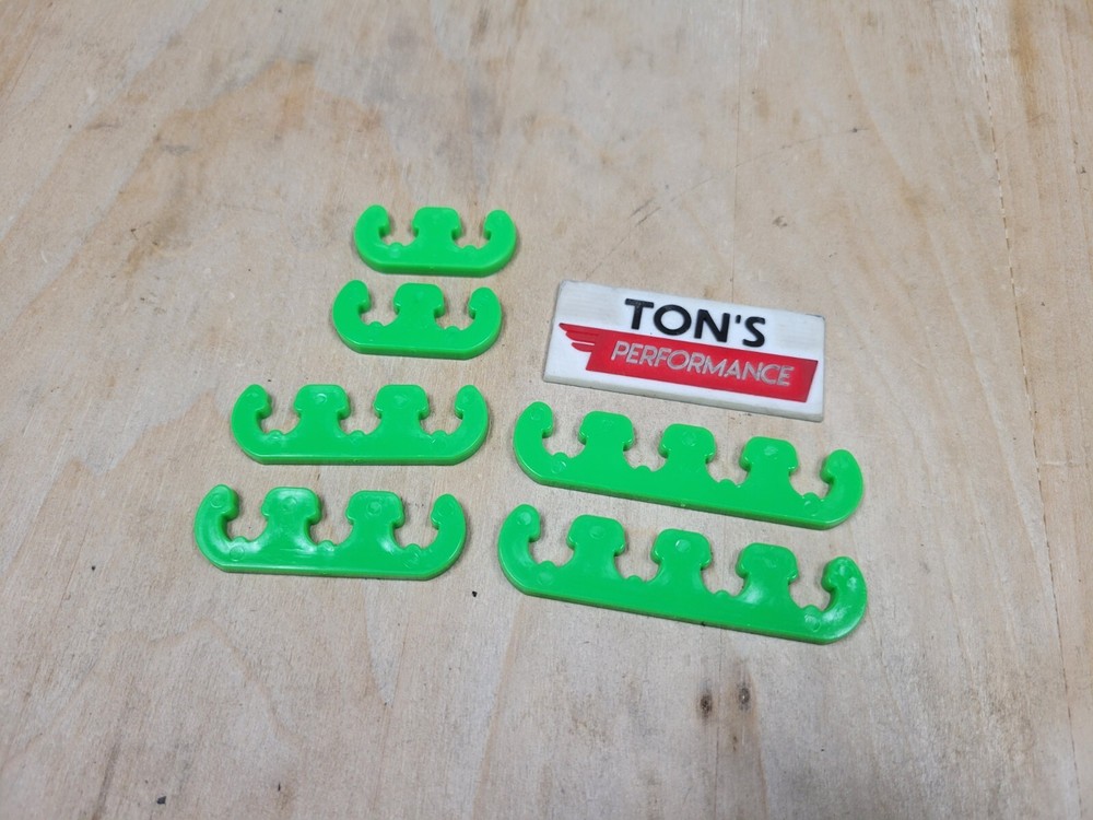 Ton's Universal Clip-On Wire Separators for 7-8mm Ignition Cable Hot Lime Green