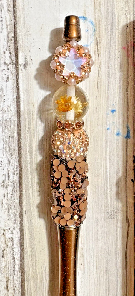 HANDCRAFTED BEADED PEN , key chain & NOTE PAD SET