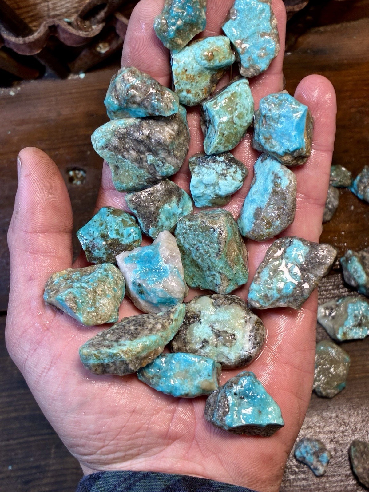 Ribbon & Skin Rock & Kaolin Blues! Ithaca Peak Turquoise! ONLY 5 left! Now $175!