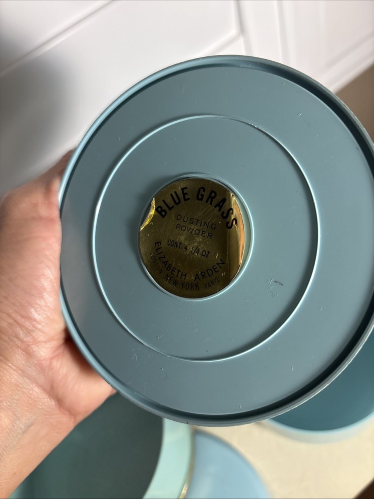 5 Five Elizabeth Arden Blue Grass Dusting Powder Empty Container 1934 Plastic