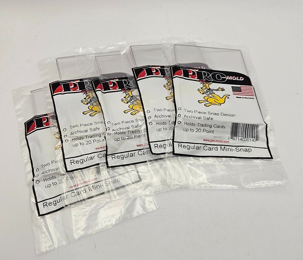(5) Pro-Mold Regular UV Mini Snap Card Holder Original PC1 Fits Storage Boxes