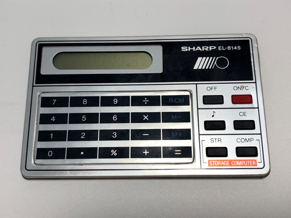 Sharp EL-8145 Electronic Credit Card Calculator w/ Case