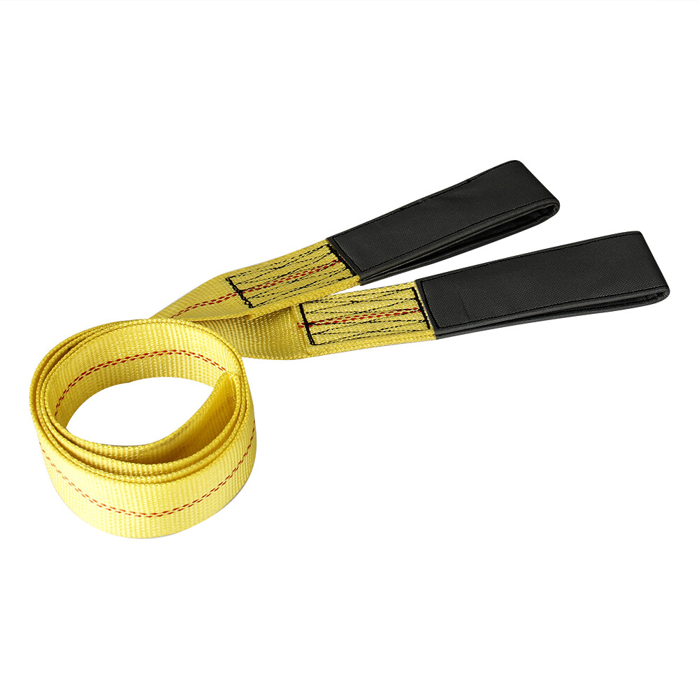 2Pack 6'x2" Web Tow Strap Lifting Hoist Sling 9000LBS Max Loop Flat Nylon Yellow