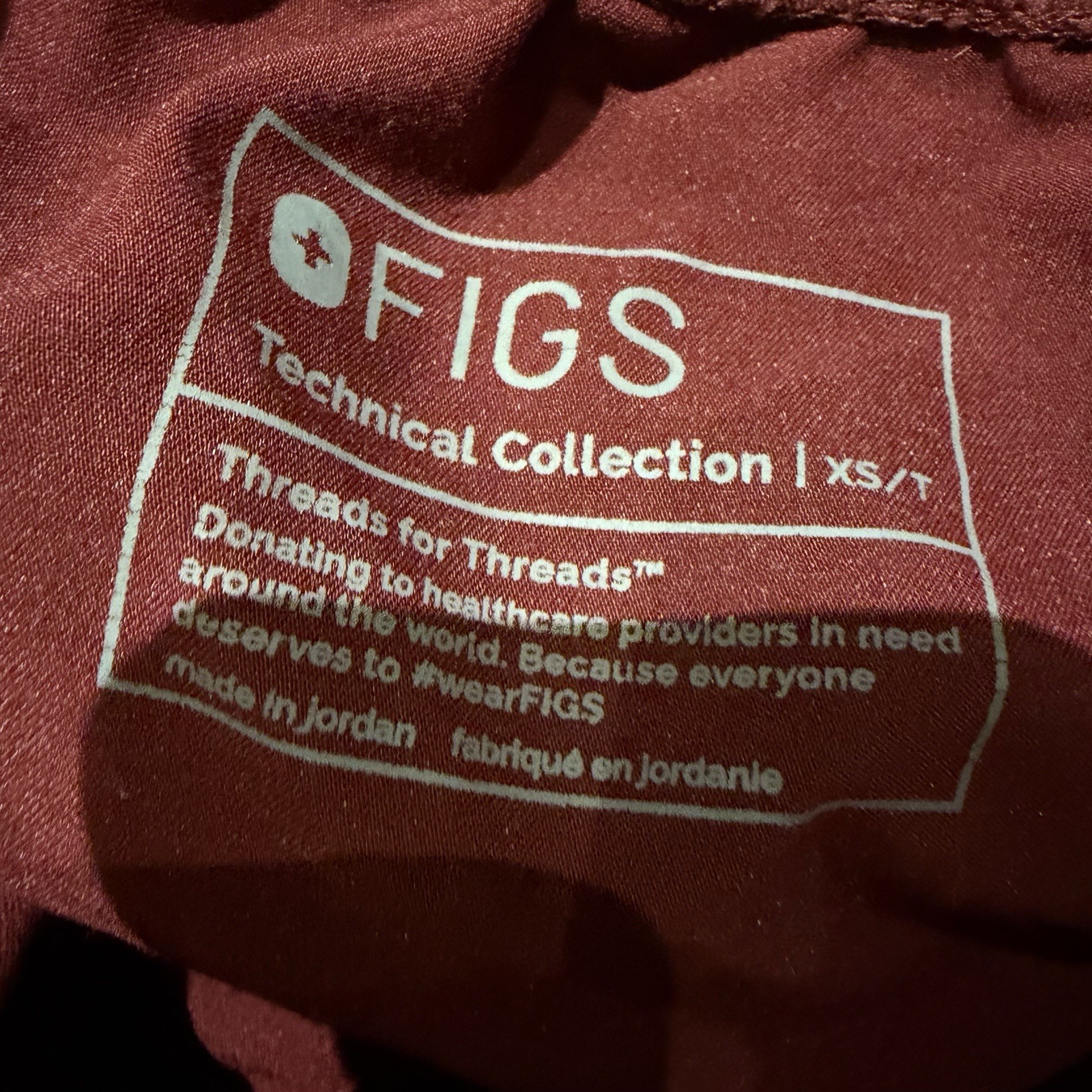 Figs Scrub Set Technical Collection XS Burgundy Kade Womens