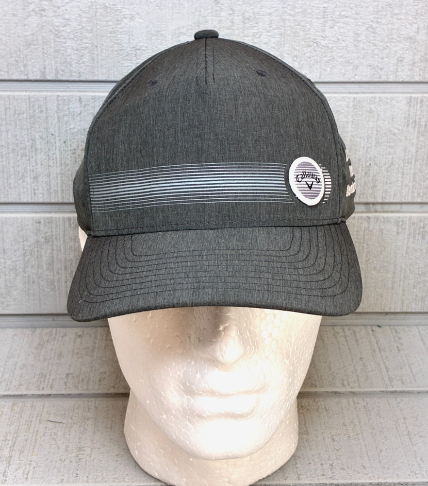 CALLAWAY Golf Cap Hat CA#55666 ~ Polyester/Spandex ~ Grey ~ Adjustable Snapback