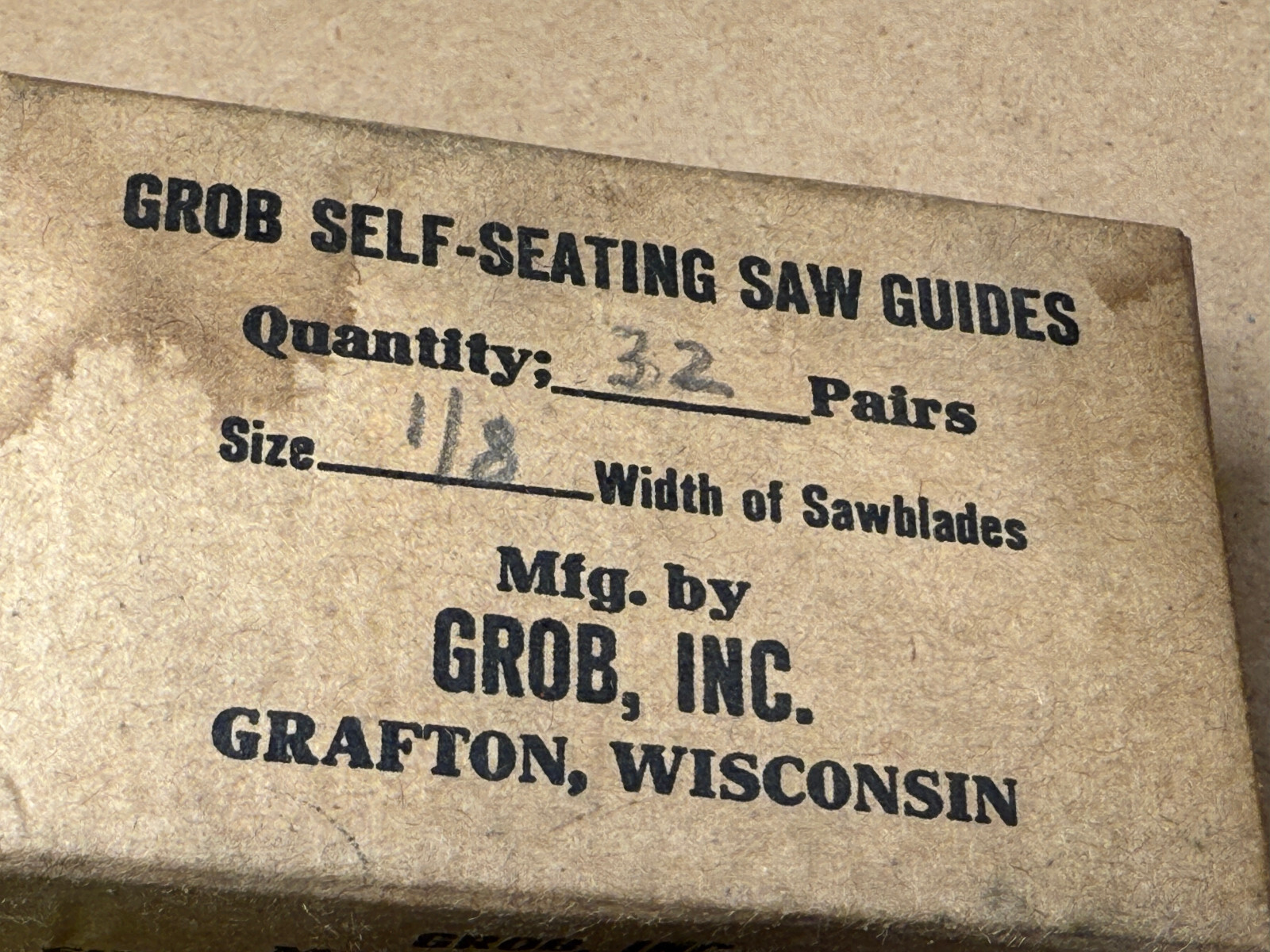 PAIR Grob Self-Seating Band Saw Guides .025 1/8″ Alum Bronze (Yellow) S1147A