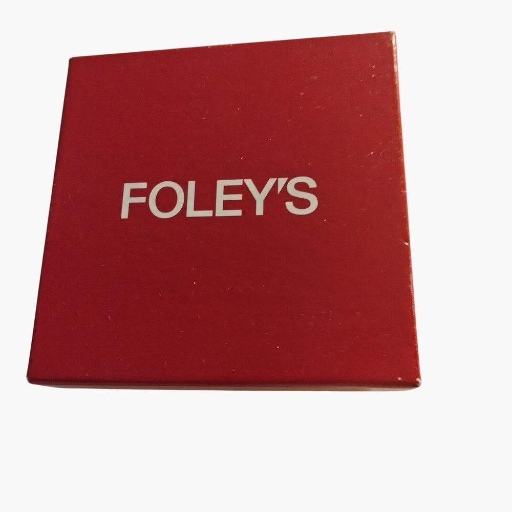 Foleys Gift Box Red White Square Cardboard Empty