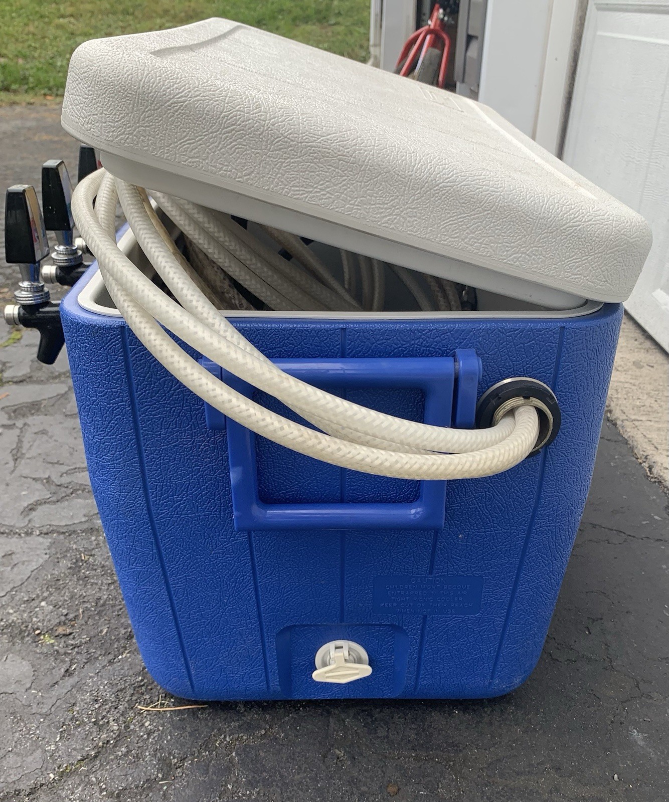 Jockey Box Coleman Cooler Pop w/ 3 Faucet Pepsi 7up Mountain Dew 5248-5286-5296