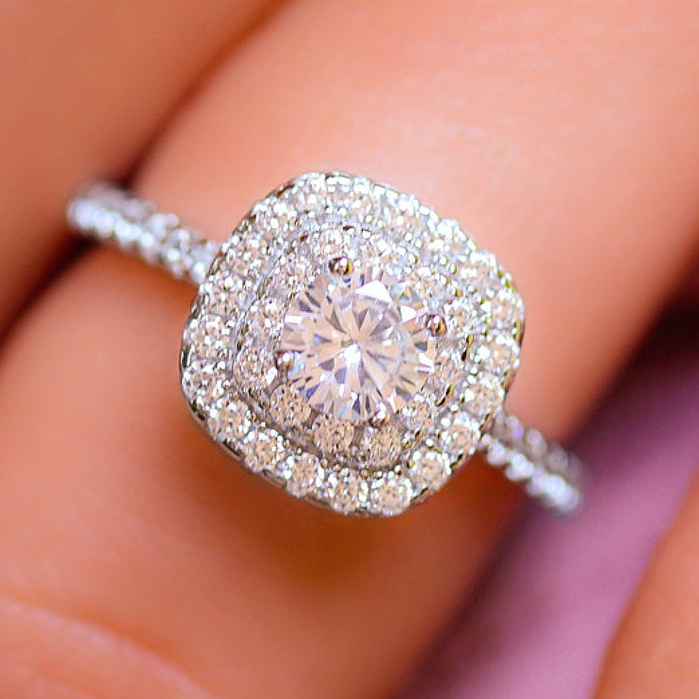 Wedding Ring 0.50 Carat Diamond Semi Mount Round Cut Setting Solid 950 Platinum