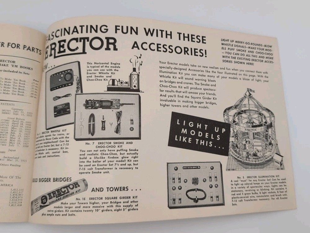 Gilbert Erector Set 1954 How To Make 'Em Instruction Manual Book