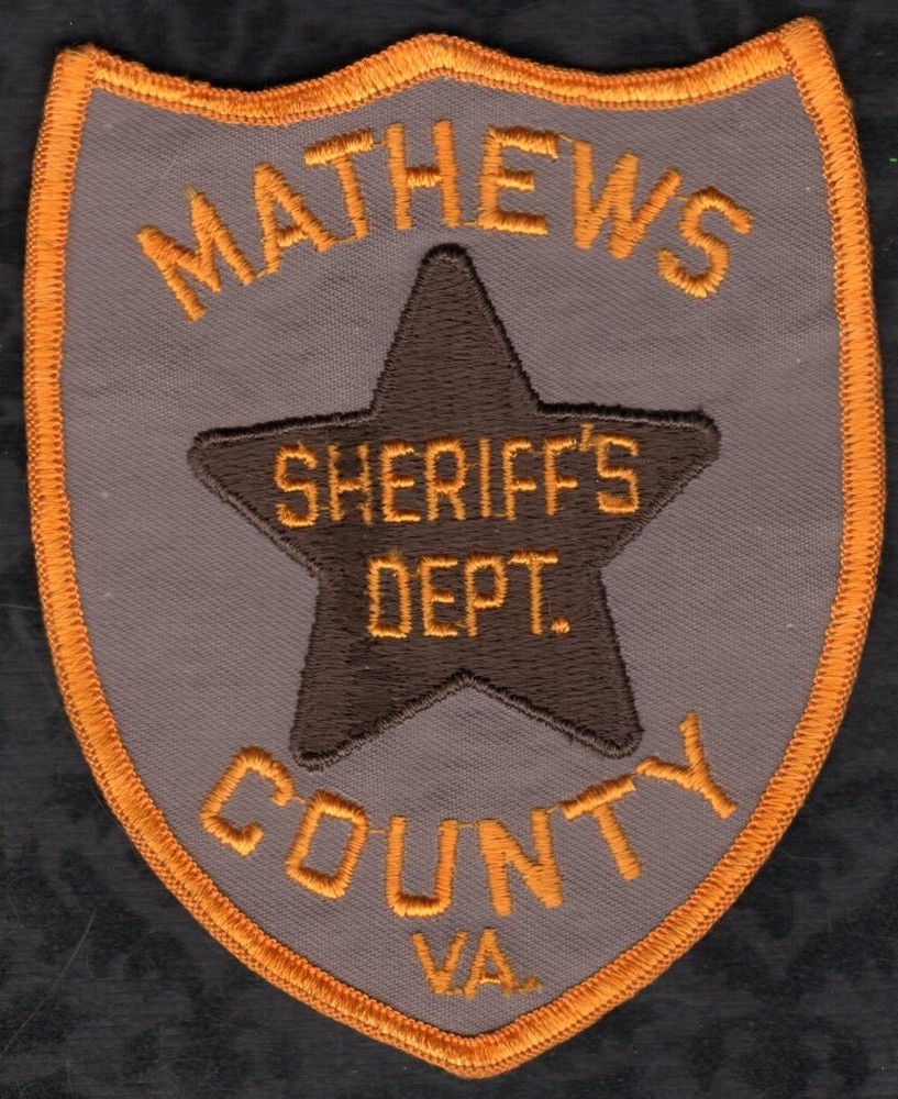 Mathews County Virginia Sheriff Shoulder Patch