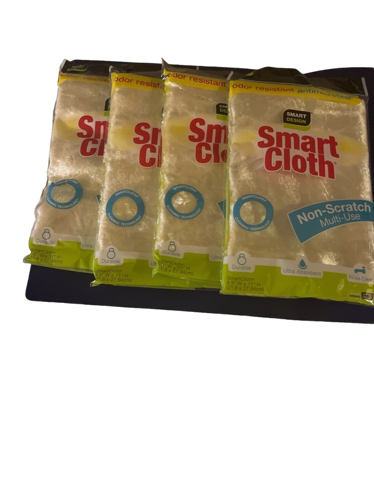 Smart Cloth 4 Pk Non Scratch Multi Use Washable