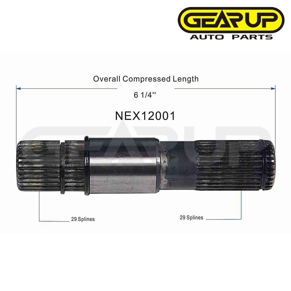 Front Left Driver Side CV Intermediate Shaft for Ram 1500 Pickup 4WD 2002-2011