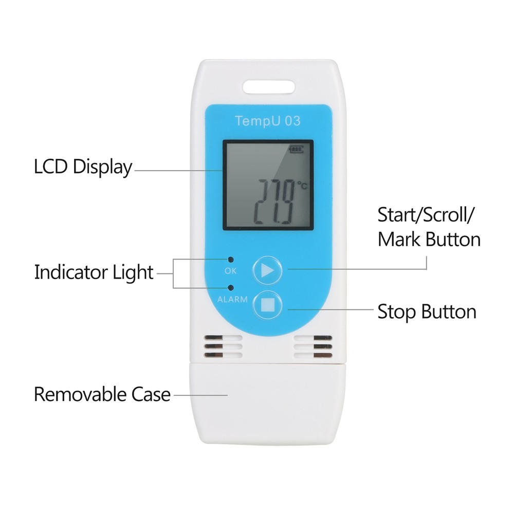 KKmoon USB Temperature Humidity Data Logger Reusable RH TEMP Datalogger W7J5