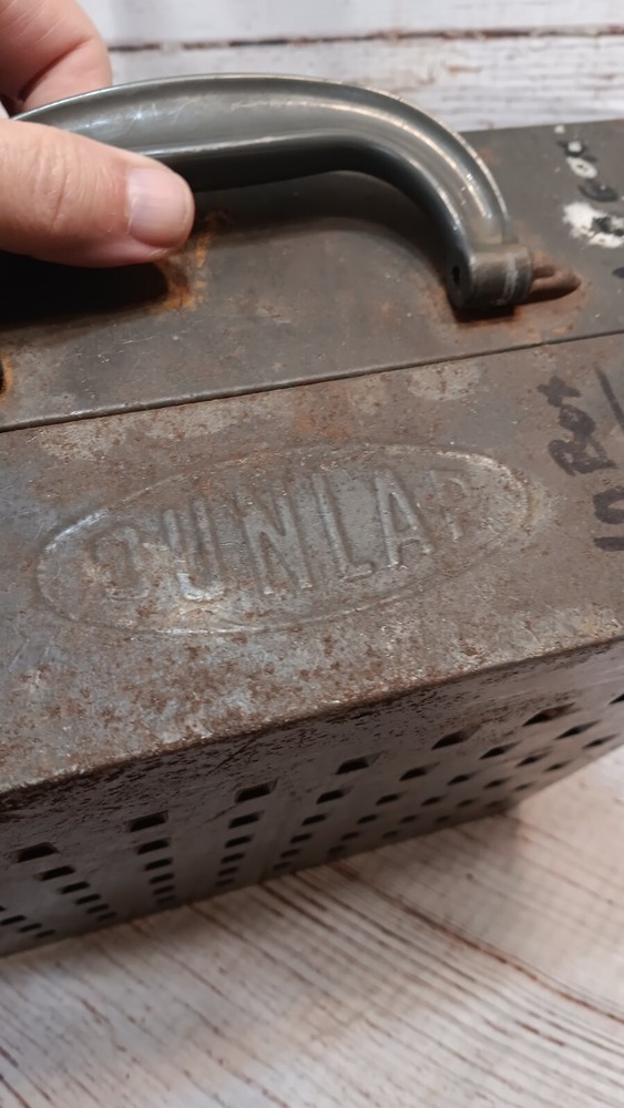 Vintage Metal Dunlap Tool Box Chest Case