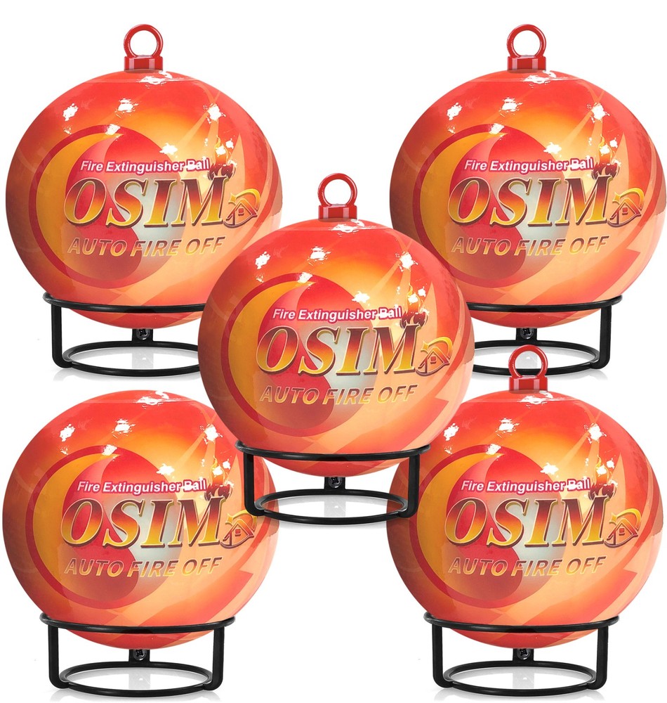5 PCS Portable Automatic Fire Ball Extinguisher with Bracket and Hook Mount