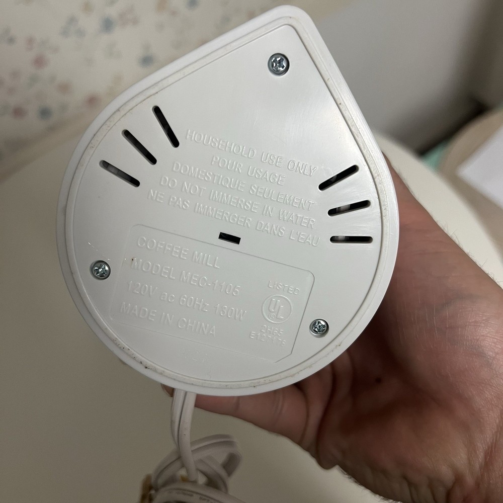 Mueller COFFEE BEAN MILL 7" household grinder White Hyper-Grind Austria