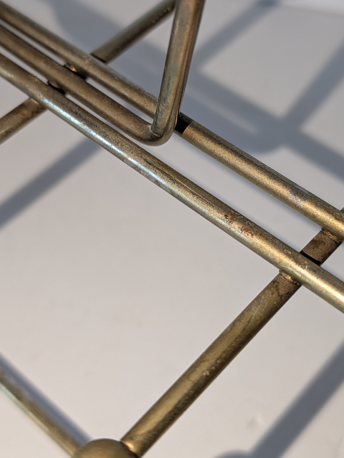 Vtg Wire Metal Caddy ONLY Rack Beverage Holder Mid Century MCM 8 Glasses