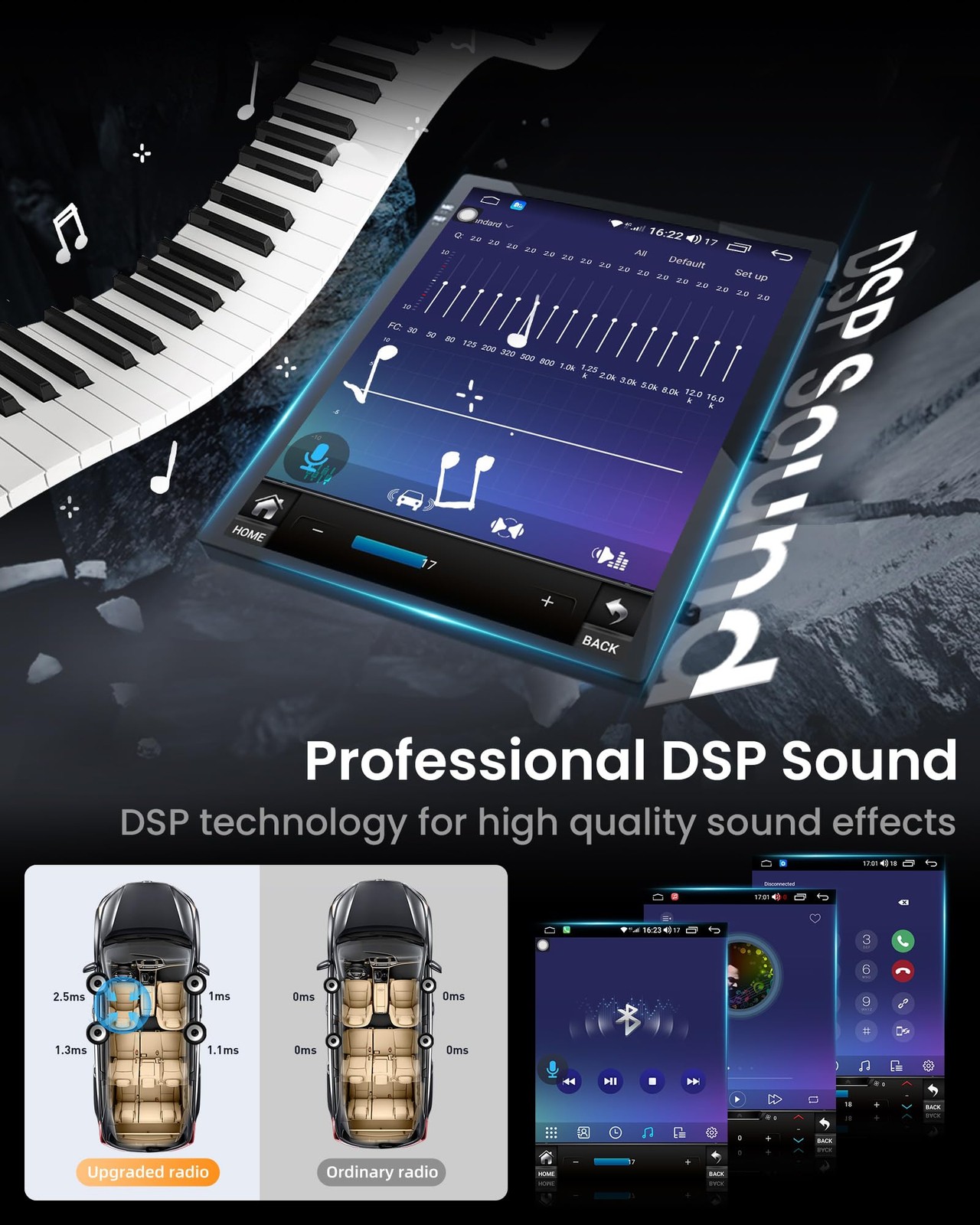 4+64G Car Radio Stereo Carplay Android 13 for Cadillac ATS XTS SRX CTS 2013-2018