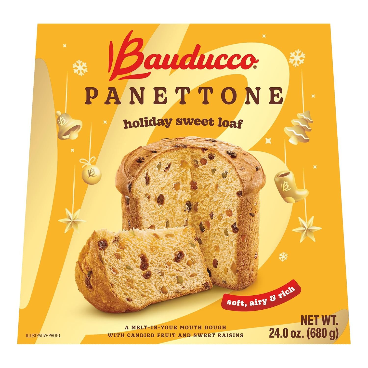 Bauducco Classic Panettone - Moist & Fresh Holiday Cake - Traditional Italian Re