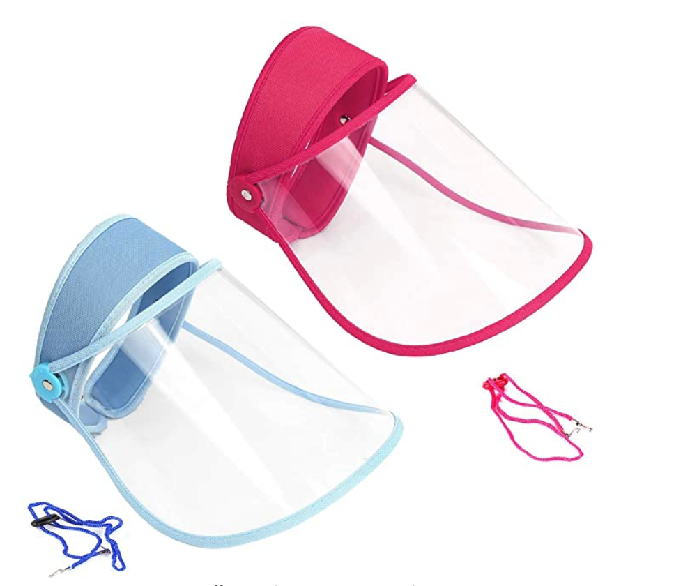 2 Face Shield Adjustable Headband for Adults Clear Visor Face Cover Adjustable