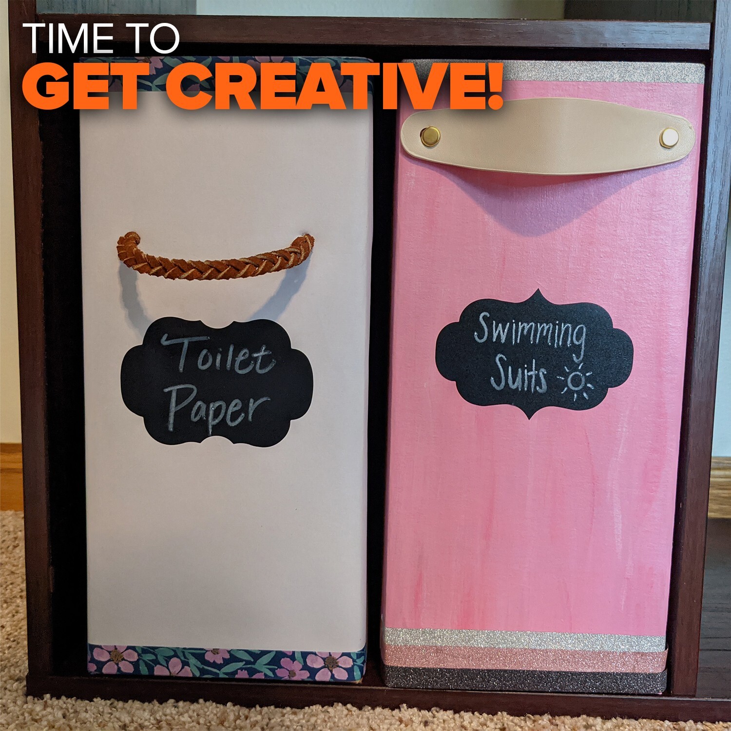 Half Cube DIY Crafting Storage Drawer Boxes Cardboard Organizers Decorate 6pc