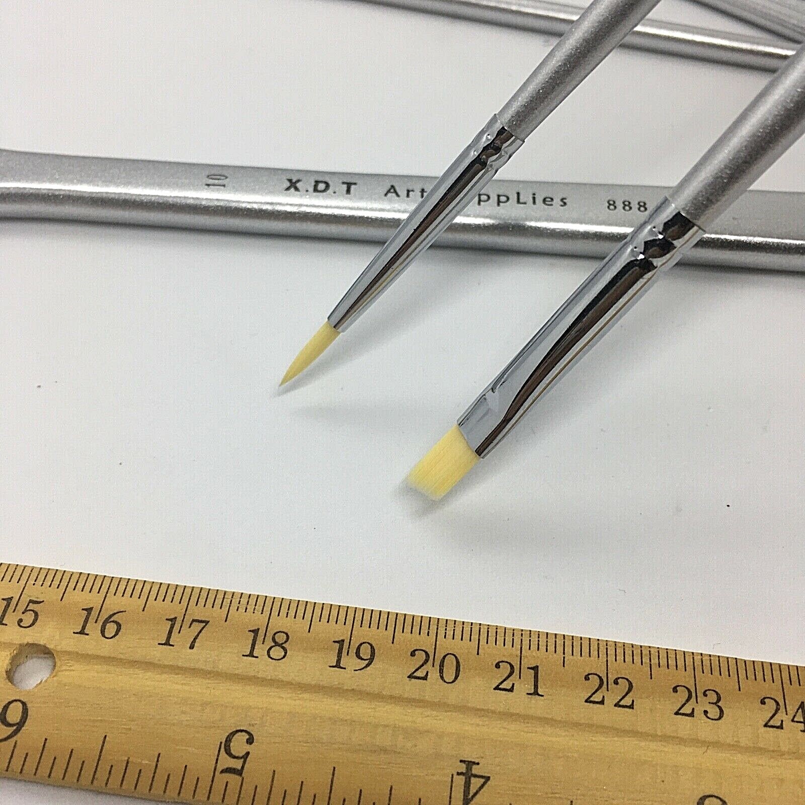 XDT#888-3 Assorted Art Brush Set 10Pc X-Long Handle Acrylic Oil Watercolor