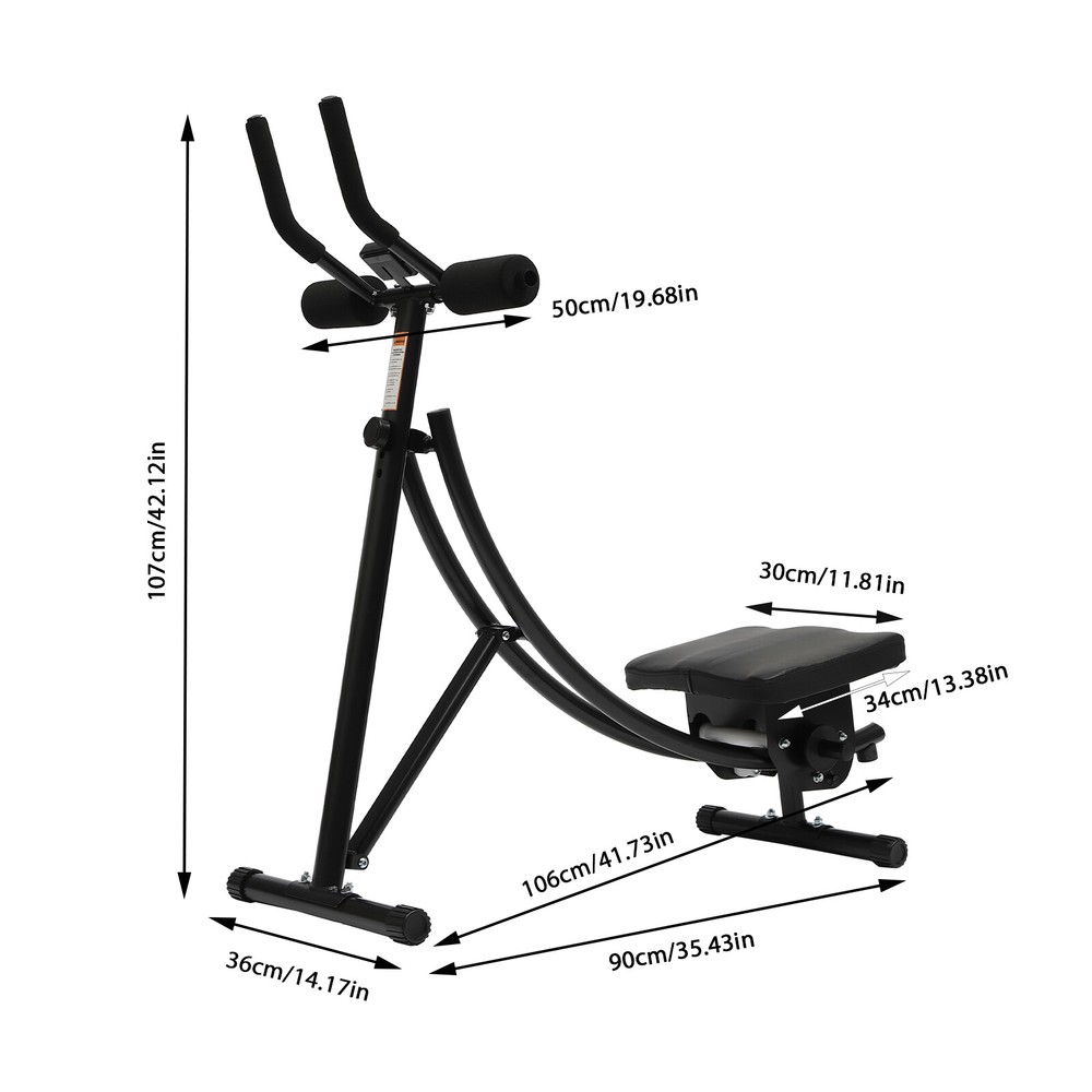 Fitness AB Machine Abdominal Core Workout Crunch Machine Training Sit Up Bench