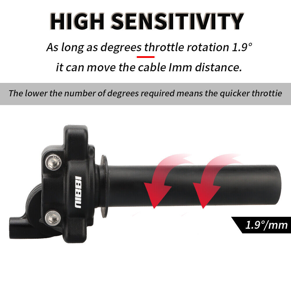 NIBBI 7/8" Twist Throttle Accelerator Handlebar Grip Mini Dirt Pit Bike ATV Quad