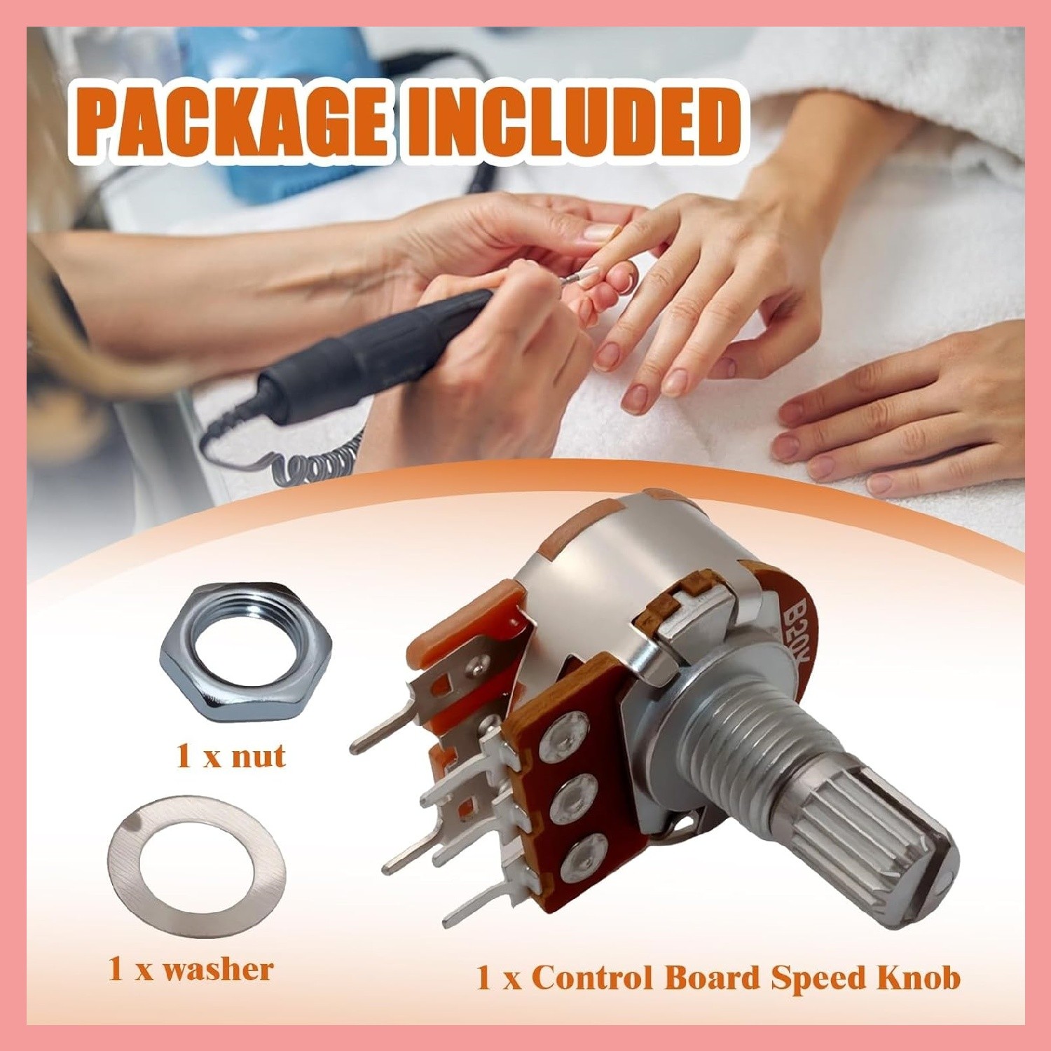 B20K Control Board Speed Knob For Medicool Pro Power 20k Nail Drill Machines New