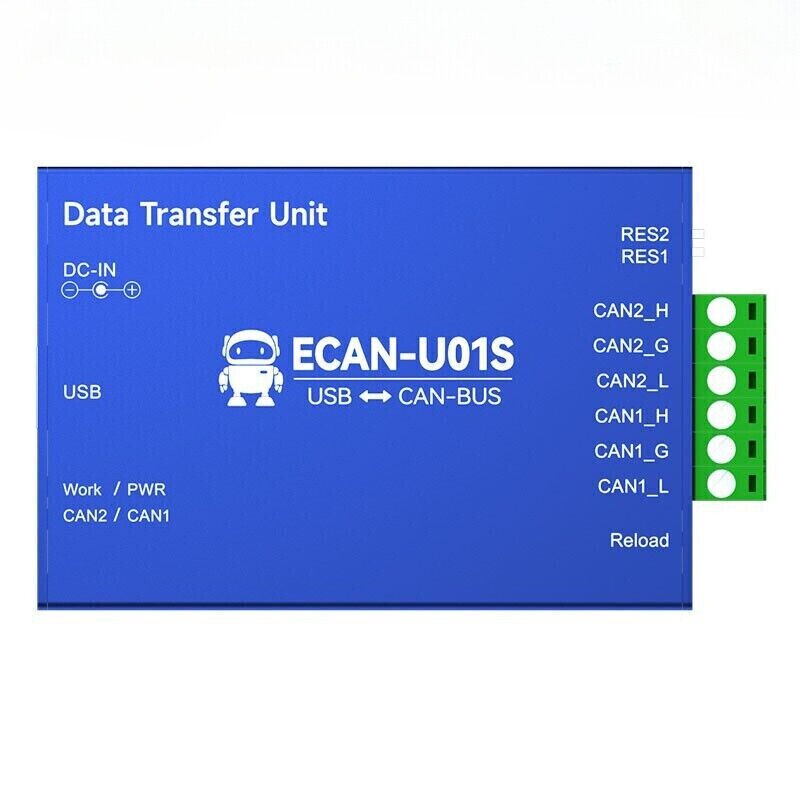 ECAN-U01S Dual-Channel USB To CAN Adapter Converter CAN Bus Analyzer Debugger