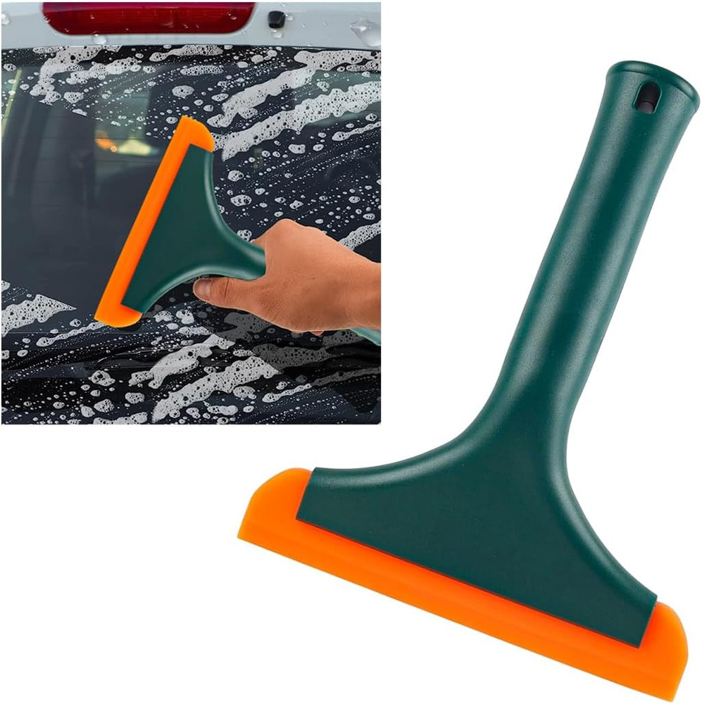 Small Silicone Window Squeegee, 5.9 Inch Car Windshield Water Blade Squeegee wit