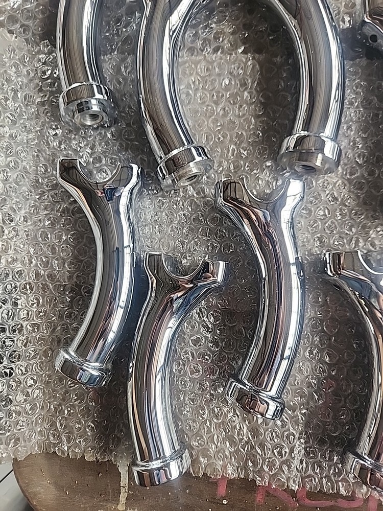6"Harley Chrome Handlebar Risers Duece Style2000-UP FXST/Custom Use Mid-USA41050