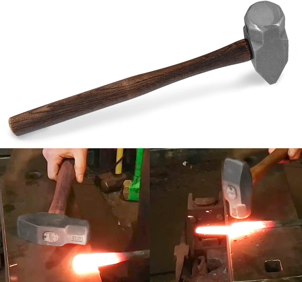 4 LB Blacksmith Forge Hammer For Knife Making Bladesmith Metal Forging Tool