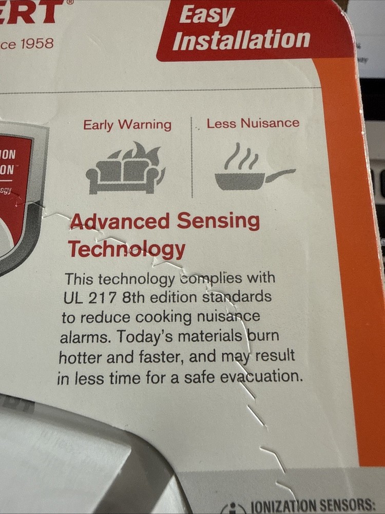 First Alert Interconnect Hard-Wired w/Battery Back-up Ionization Smoke Detector